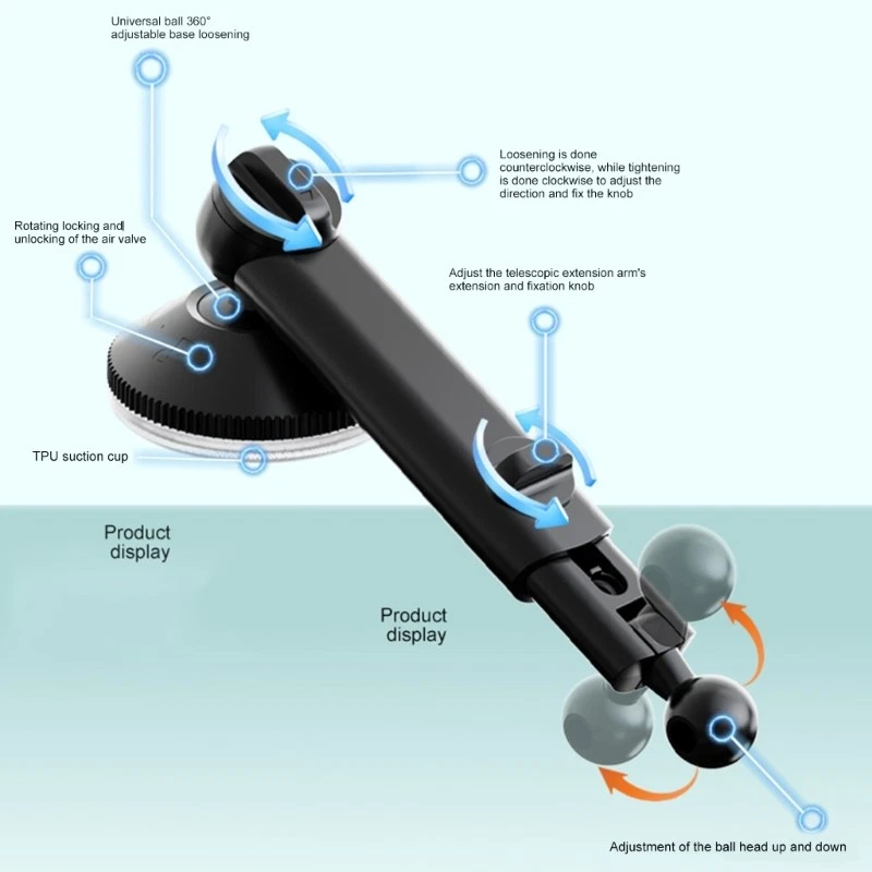 Universal Plastic Suction Mount 17mm Ball Head For Smartphone Stand Accessories-